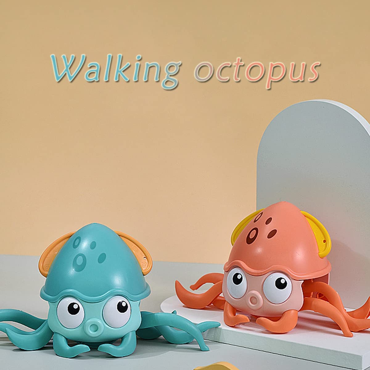 Cute Octopus Clockwork Bath Toys, Crawling Octopus Floating Toy for Baby