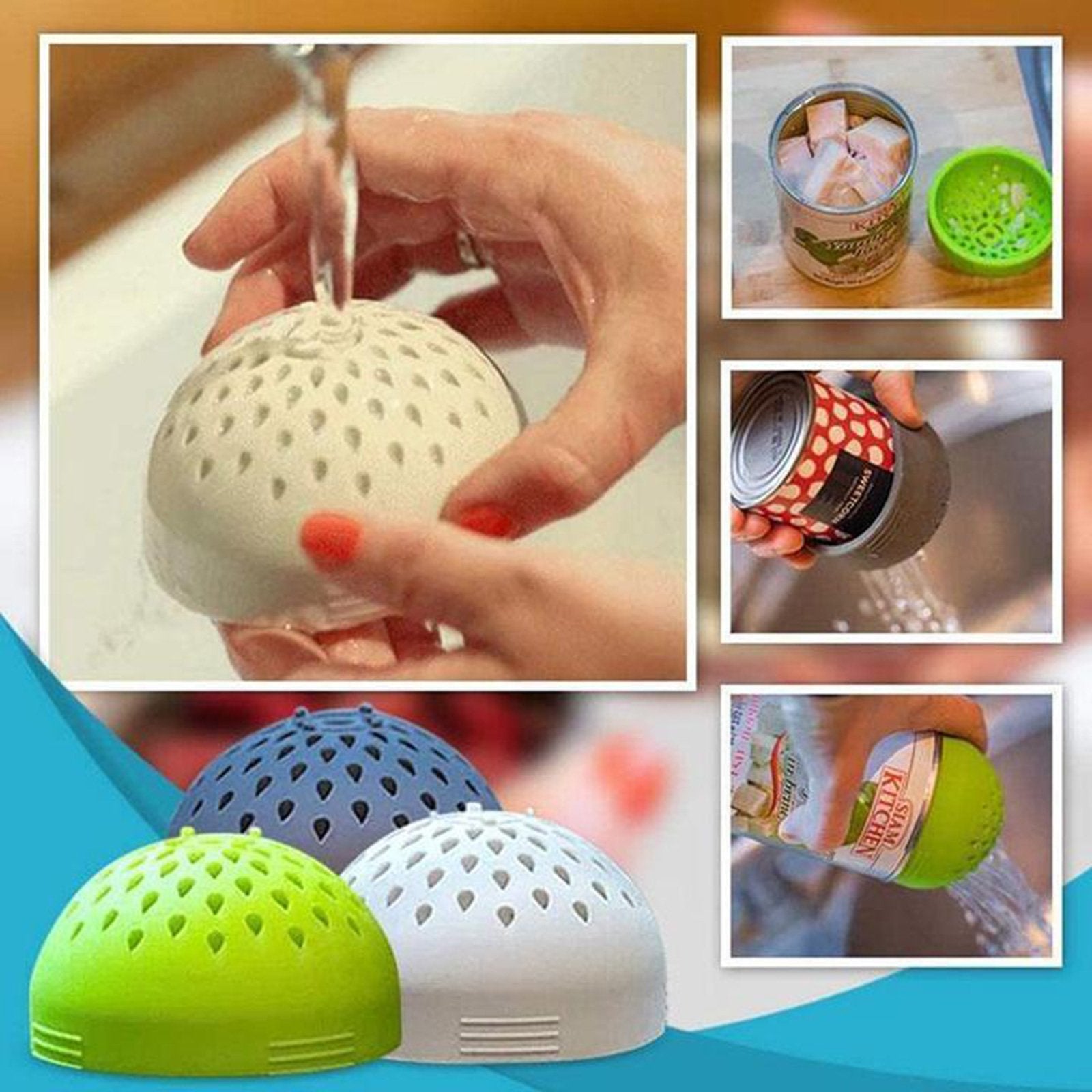 Multi-Purpose Creative Silicone Colander Micro-Perforated Colander Strainer Kitchen Tool