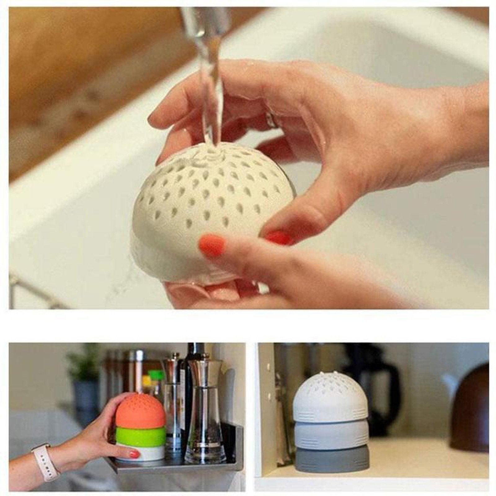 Multi-Purpose Creative Silicone Colander Micro-Perforated Colander Strainer Kitchen Tool