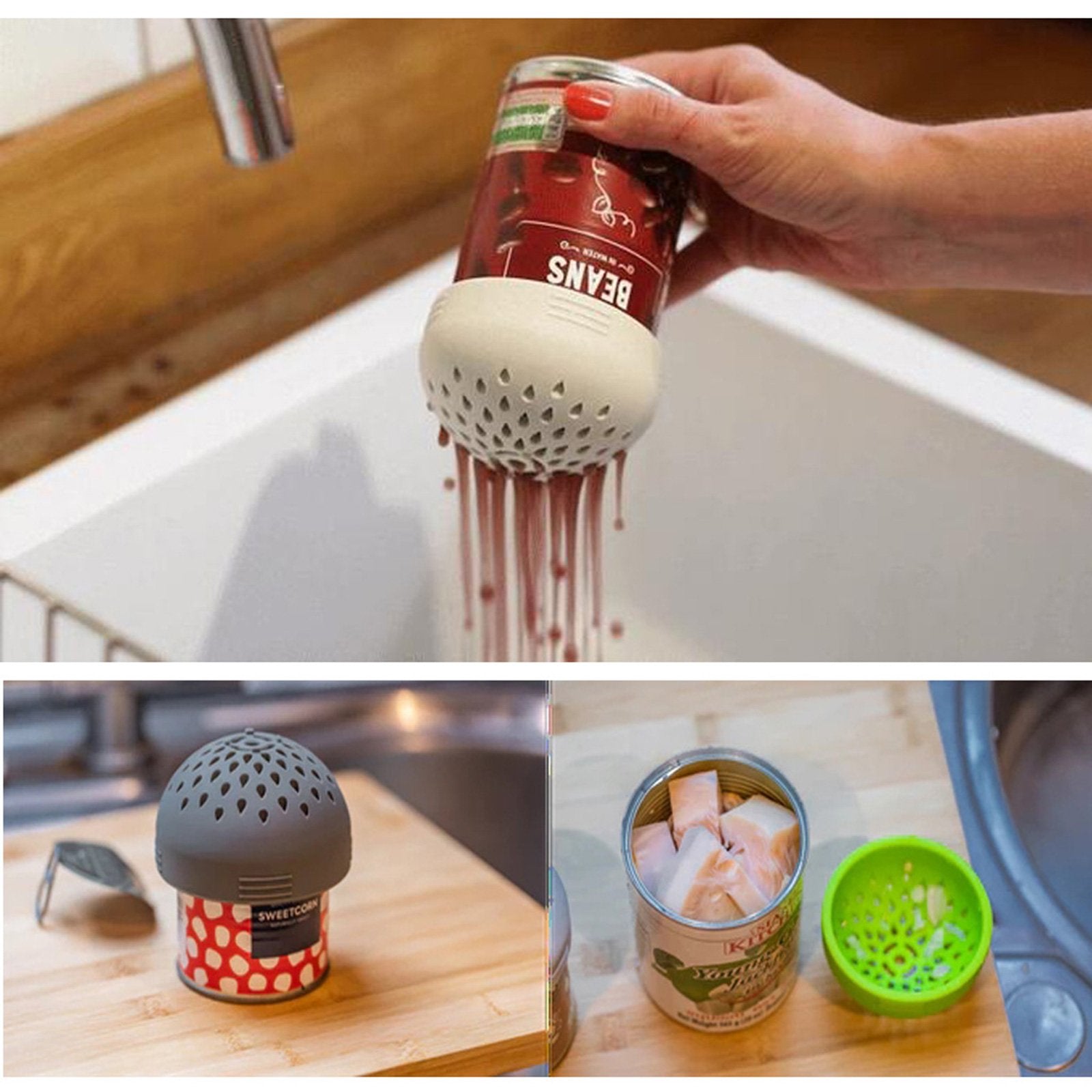 Multi-Purpose Creative Silicone Colander Micro-Perforated Colander Strainer Kitchen Tool