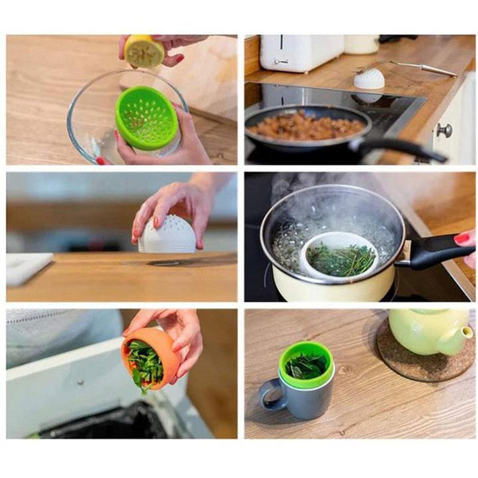 Multi-Purpose Creative Silicone Colander Micro-Perforated Colander Strainer Kitchen Tool